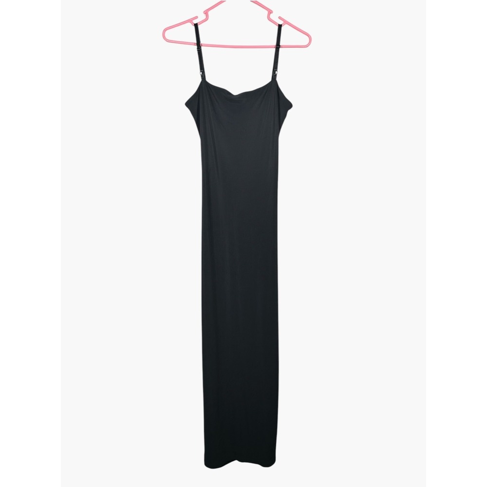 Vintage Per Seption Dress Medium Womens Black Bodycon Stretch 90s Open Back Chic